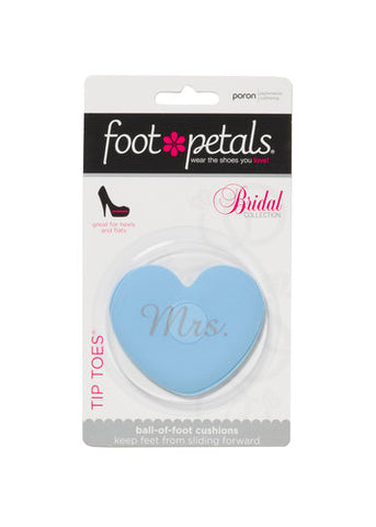 Foot Petals® -Blue Bridal ("Mrs." or "I DO") Tip Toes